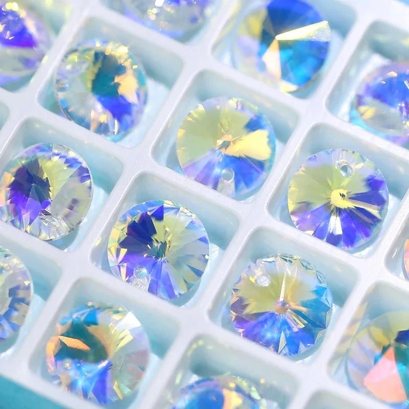 14mm AB Color Crystal Pendant Glass Beads Heart/Star/Bear Charms Beads for Jewelry Making Necklaces Earrings DIY Bracelets