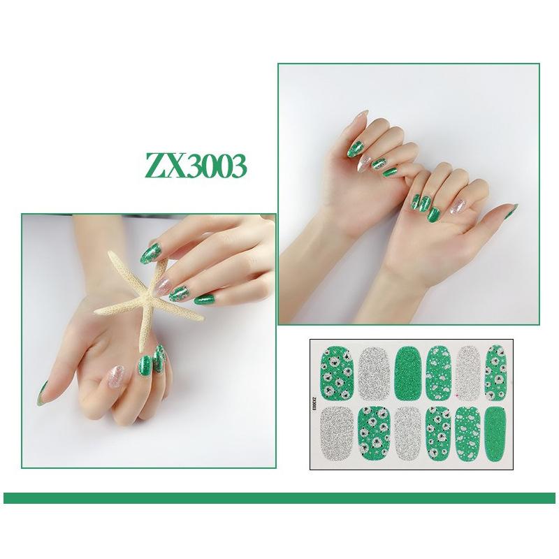 12-finger White No-Bake Nail Decal Fully Coated with Waterproof Long-lasting Nail Patch Simple Wind Nail Polish Adhesive