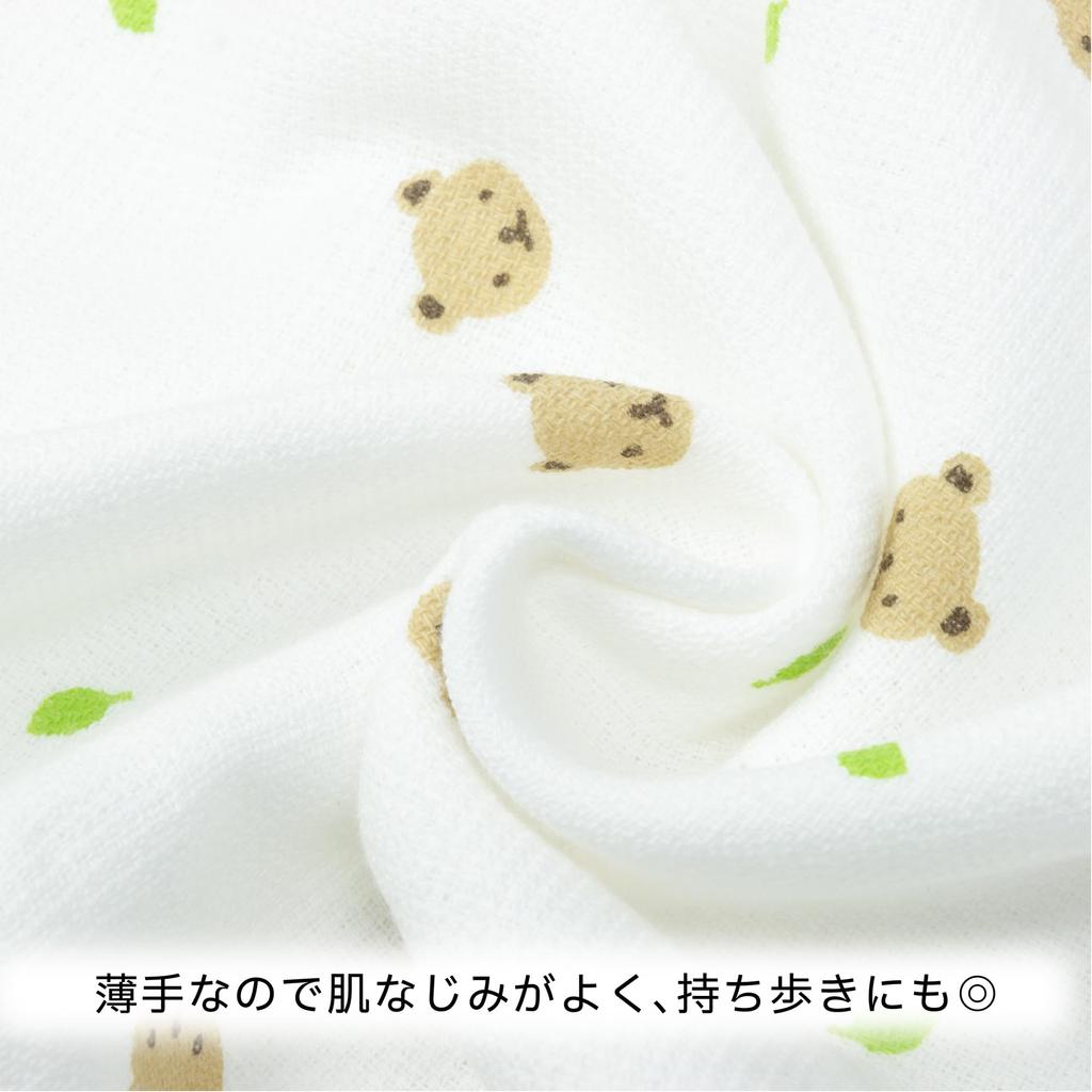 Nishikawa Bath Gauze Senshu Retro Animal Made in TT19002005 Towel, 60x120cm, Washable, & Pile, Thin, Quick-Drying, Lightweight, Print, Bear, Japan,