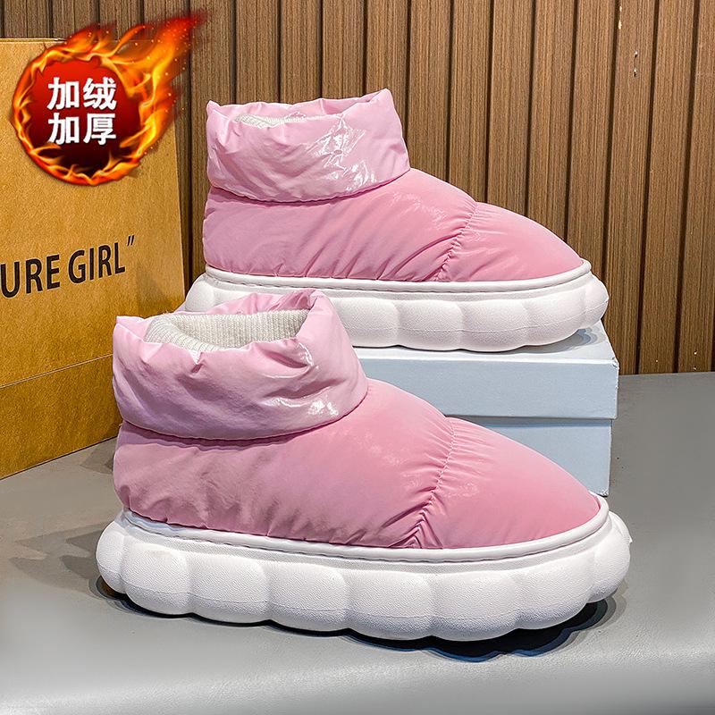 Snow boots winter waterproof and cold-proof sports and leisure outdoor piled thickened warm bread cotton boots