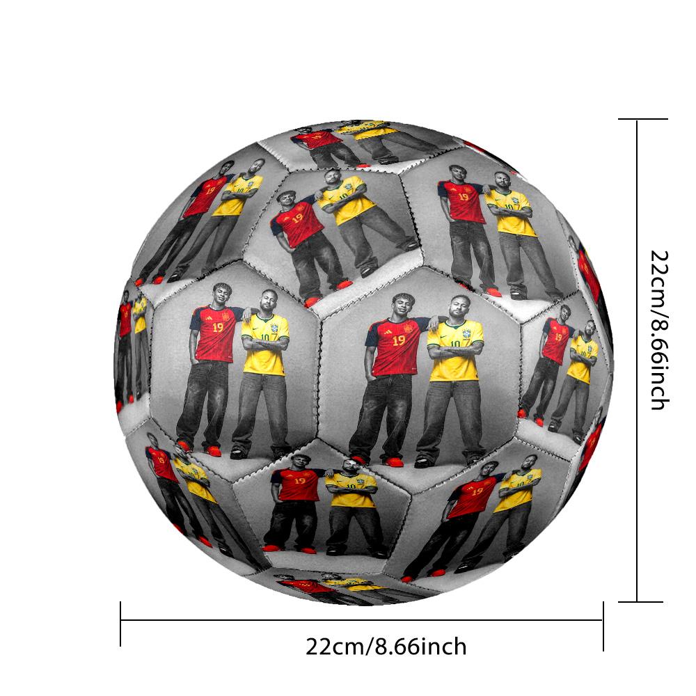 Lamine Yamal 19 Barcelona Players Celebration Size 5 Football Machine-Stitched Indoor/Outdoor Training and Matches perfect gift for sports enthusiasts