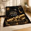 Gold Graduation Diploma Class of 2026 Coral Fleece Blanket