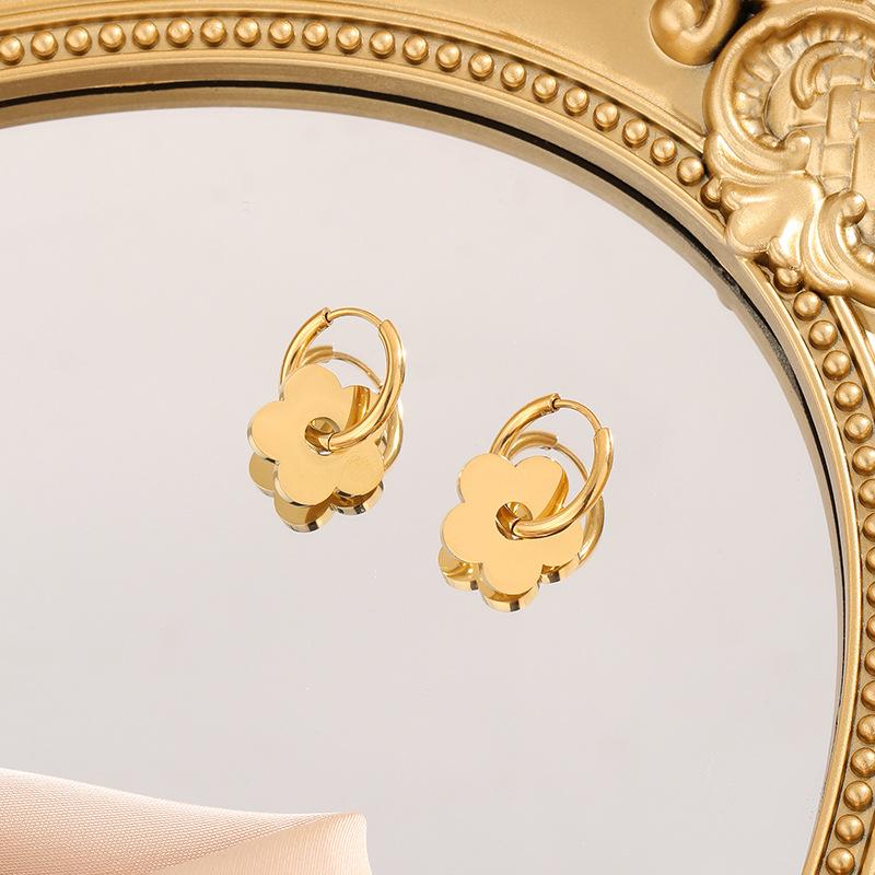 Jewelry Set for Women Stainless Steel 18k Gold Shell Butterfly Heart V-shape Pendant Necklace Rings Earring Bracelet Set