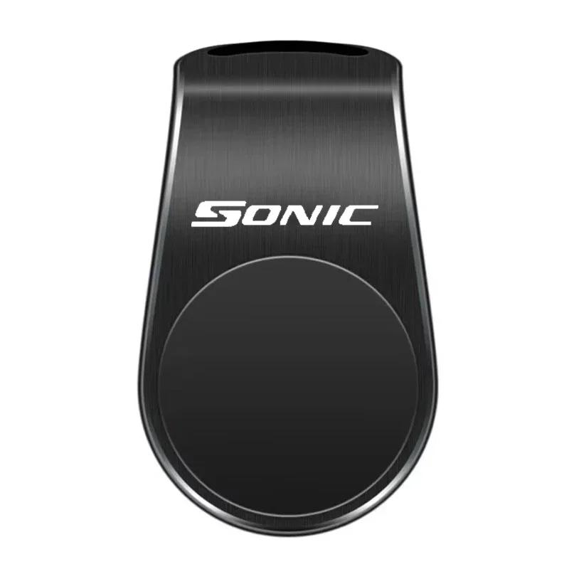 

New Car Magnetic L-shaped Car Phone Holder Magnetic Car Mount For Chevrolet SONIC Logo Anti Slip Phone Holder Auto Accessories чёрный