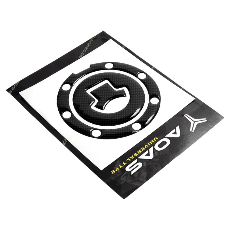 

Universal Motorcycle Fuel Cap Decal With Carbon Texture Easy Installation Fuel Tank Protector for Most Sport Bikes