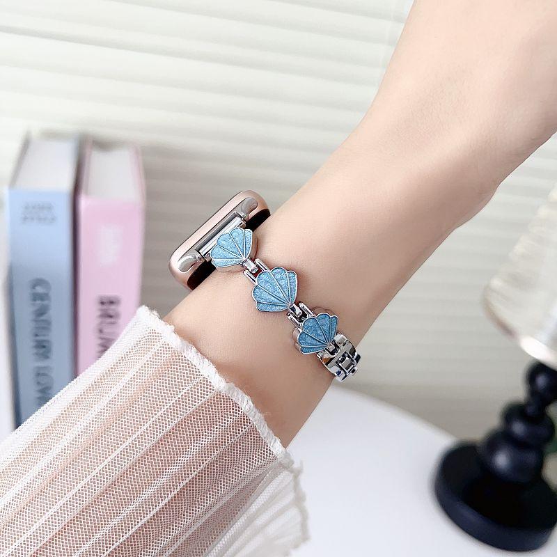 Jewelry Shell Metal Watch Band for Huawei Fit 3 4 Pro Bracelet Slim Dressy Wristband Strap for Huawei Watch 10 9 8 Women Correa