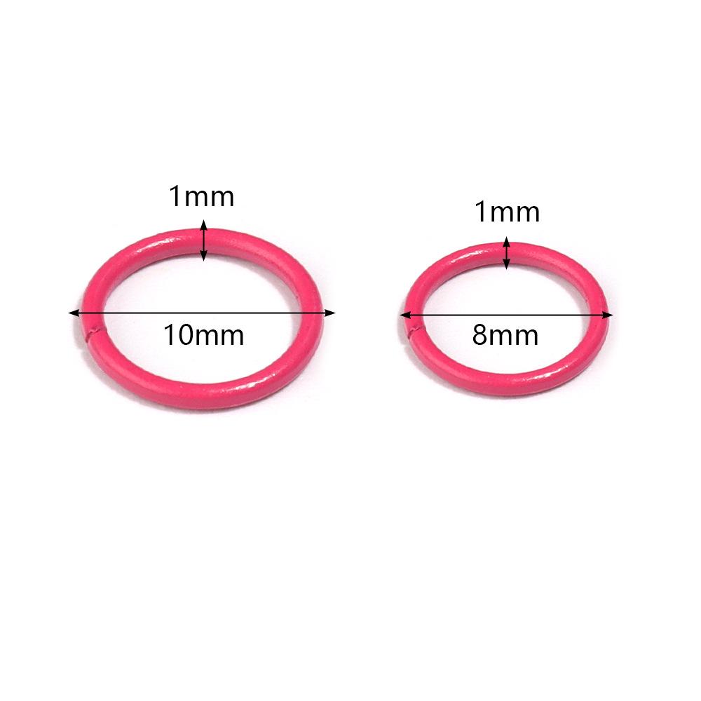 Colorful Open Jump Rings for DIY Jewelry Making - Round Single Loop Iron Rings for Beading Bracelets