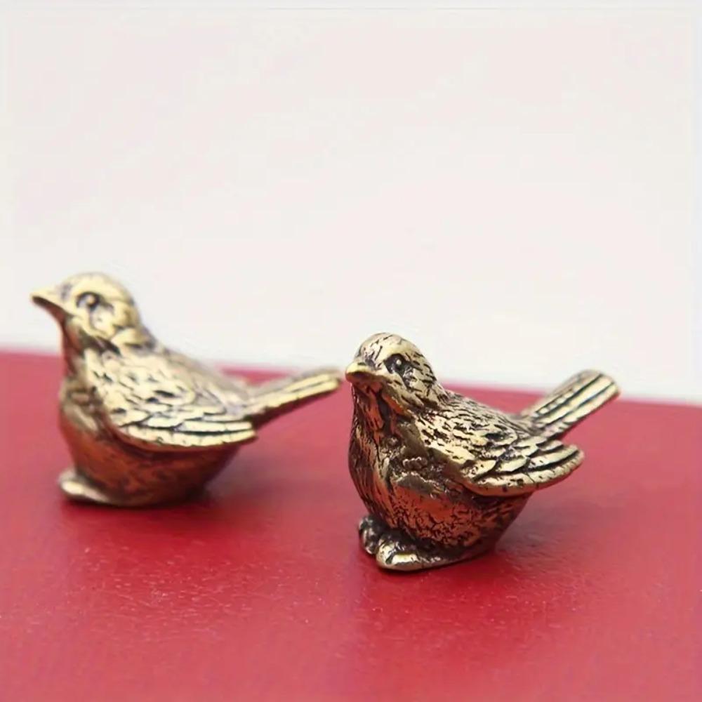 

Lucky Sparrow Miniature Figurines Vintage Miniature Sparrow Tea Pet Home Desk Decor
