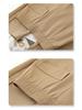 Khaki High-Waist Slimming Wide-Leg Pants - Spring 2025: Stylish Draping Casual Fit