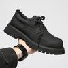 2025 New Big Head Leather Shoes Men's Japanese Retro Platform Tooling Big Head Shoes Men's Martin Small Leather Shoes Men's Trend
