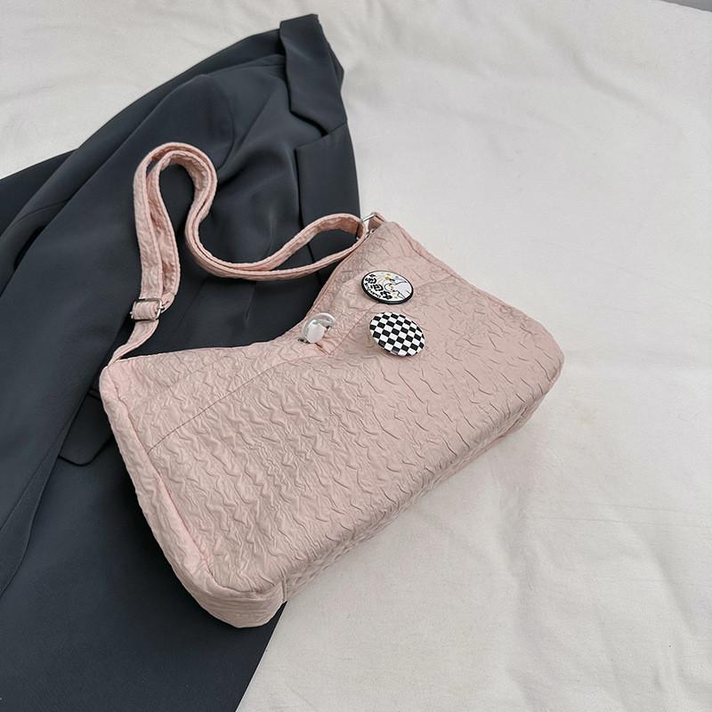 

Versatile Black And White Casual Tote Bag For Students Ideal For Everyday Use рожевий