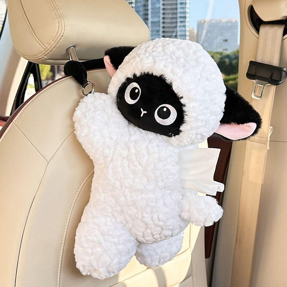 Cute Car Plush Napkin Box Soft Tissue Storage Holder Wall Hanging Napkin Dispenser  Family Car