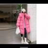 Trendy Winter New Down Jacket Women's Medium and Long Over-knee Waist Long Large Pocket White Duck Down Thickened Coat