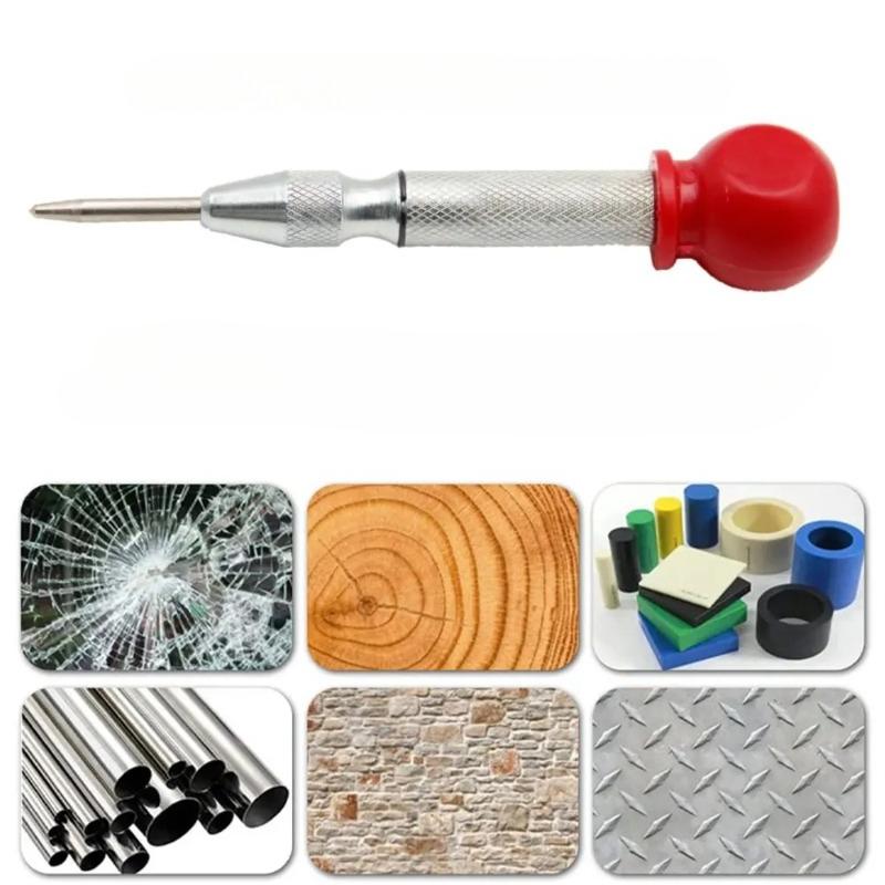 Impact pin window breaker, ram glass shatterer window press machine drill bit center punch hole, hole puncher