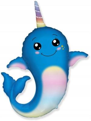 14 Inch Foil Balloon Fx - Narwhal 1 Pc.