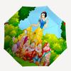 Snow White, Seven Dwarfs Themed Automatic Opening and Closing Umbrella, Brightly Colored 8-rib Portable Umbrella, Suitable for Men and Women