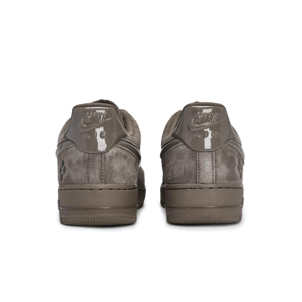 Nike Air Force 1 811 Manufacturing, Coffee Pattern Abrasion Resistant Low top Skateboard Shoes Women's Gray Brown HV4406-200(Team80-)