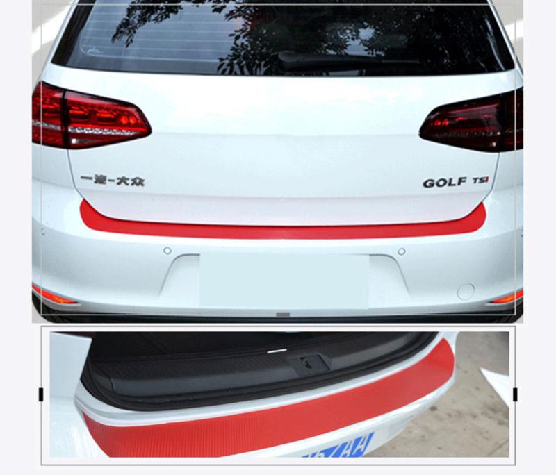5pcs set 4D Auto Door Pedal Rear Bumper Trunk Tail Lip Carbon Fiber Protection Stickers Anti Scratch Decal Car...