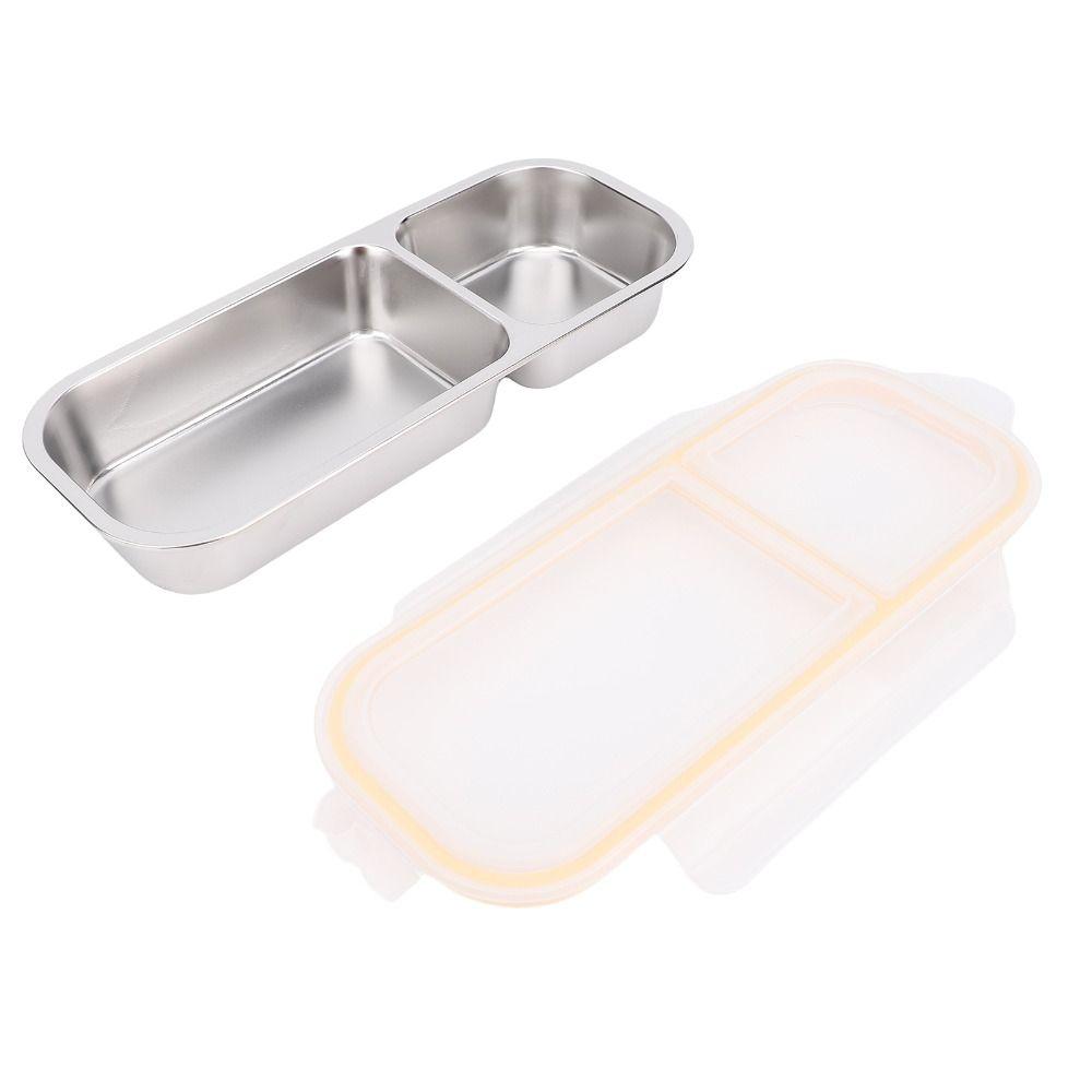 Wet Dry 304 Stainless Steel Lunch Box Portable Food Storage Meal Prep Container Travel Meal
