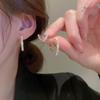 925 Silver Crystal Heart Hoop Earrings for Women Luxury Fashion Jewelry