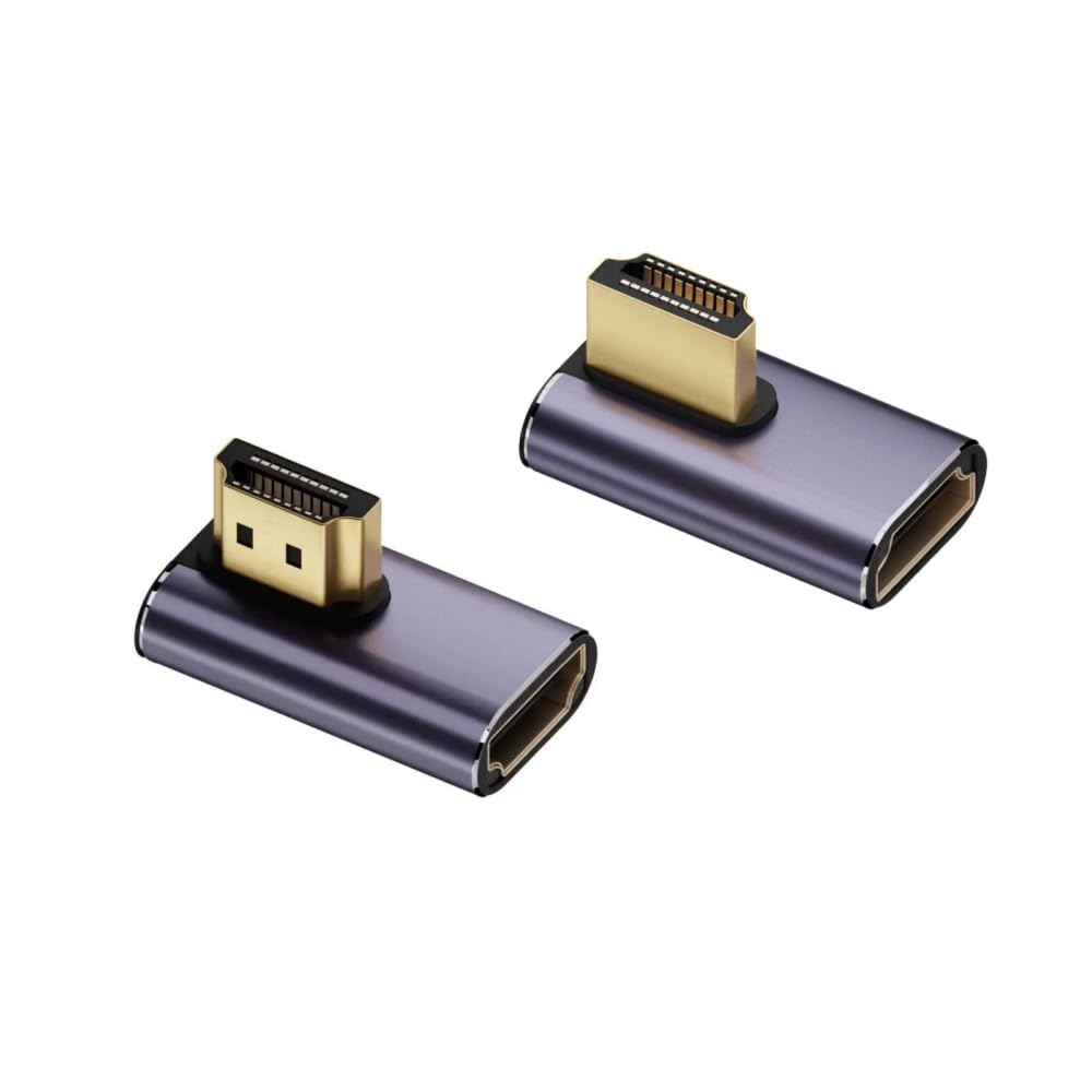 

YFFSFDC HDMI-HDMI адаптер HDMI Male-HDMI Female Средний изогнутый HDMI удлинительный адаптер 48 Гбит/с HDMI адаптер TV HDR Full HD совместимый портативный