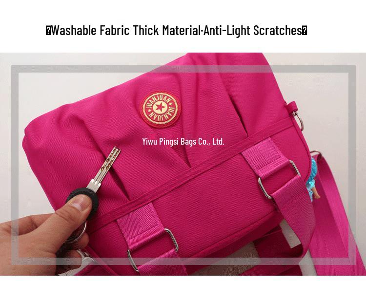 2025 Women's Washed Fabric Crossbody Bag - Casual Korean Style, Single Shoulder Nylon Tote