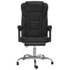 Office Chair with Reclining Function Black Artificial Leather