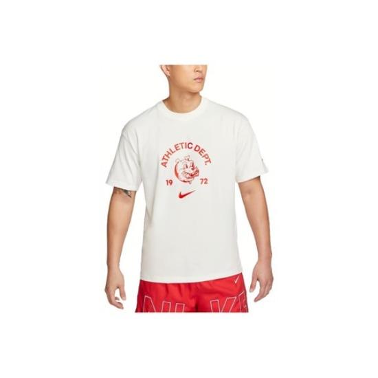 

Nike Graphic Letter Print Loose Fit Short Sleeve T-Shirt for Men, White EU XXL білий