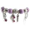 NOA [G0334] - Silver Purple 'Gypsy' Designer Bracelet