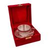 Silver Plated Brass Cup and Saucer Set for Christmas Gift