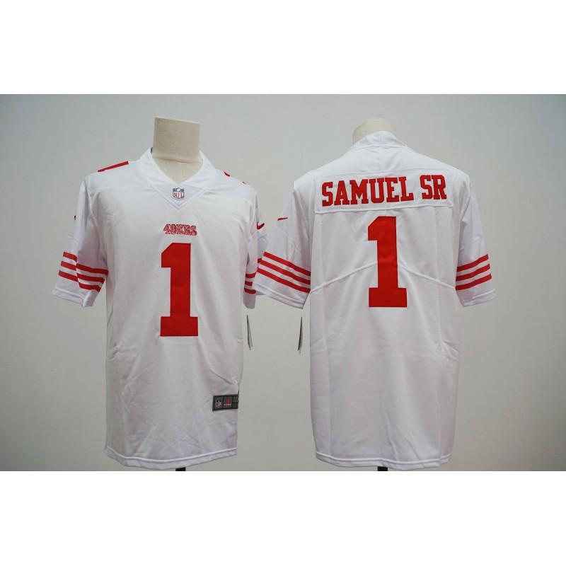 Mens NFL San Francisco 49ers Embroidered Football Jersey Short Sleeve Sport T-Shirt Fans Casual Wear