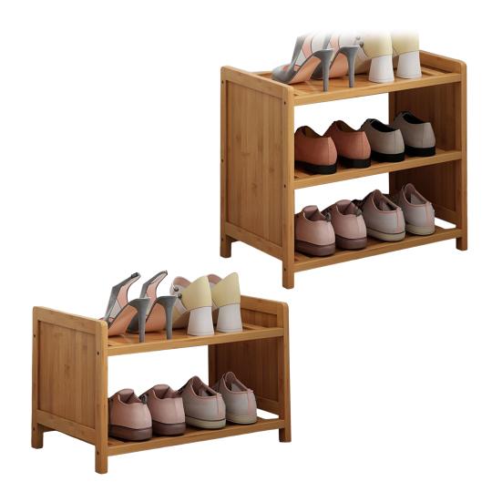 2-Tier Small Shoe Rack Organizer Smooth Edge Burr Free Easy Assembly Home Entryway Organization Shoe Stand