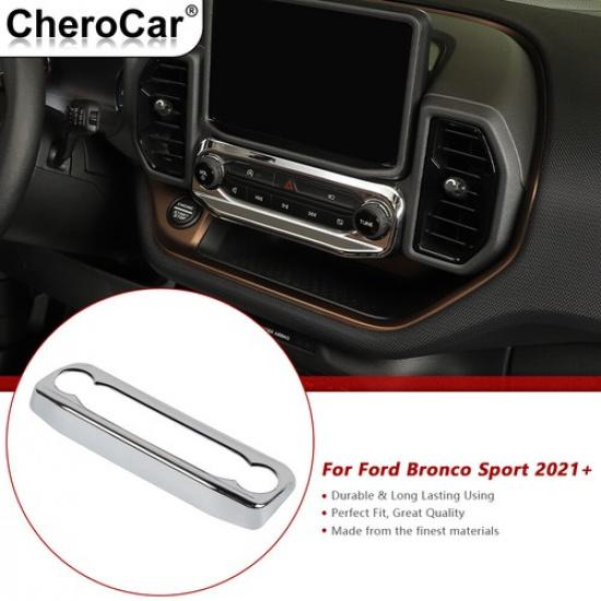 Chrome ABS GPS Navigation Lower Panel Cover Trim For Ford Bronco Sport -2025