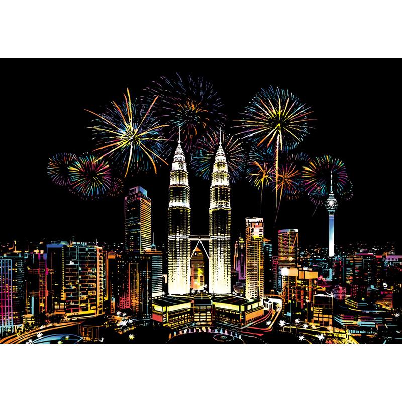 

Scratch Art Magic Painting Paper Bamboo Drawing Stick Kids Diy Toys Creative Malaysia Twin Tower