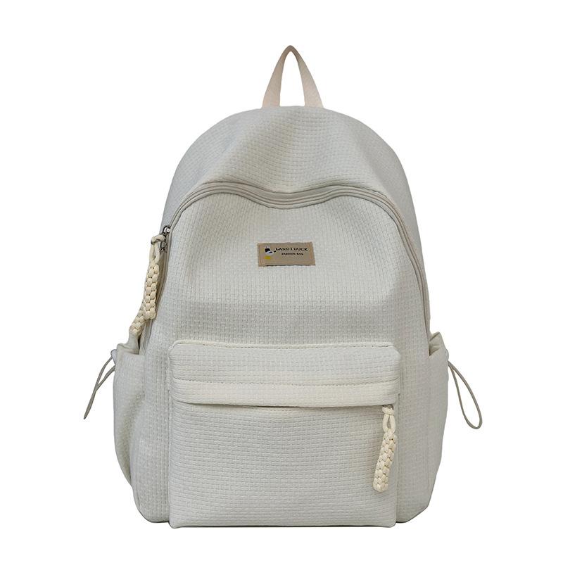 School bag for women, college student Korean style trendy backpack, multifunctional minimalist laptop bag, large capacity versatile backpack wholesale