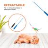 12Pcs Interactive Cat Wand Toys with Telescopic Fishing Rod Tassel/Feather/Furball Cat Teaser Toys for Indoor Cats Play Exercise