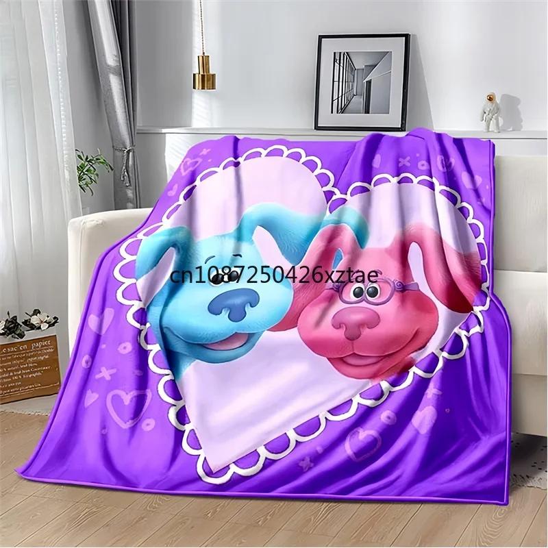 Blue’s Clues Blauer Hund Zeichentrick Decken, Weiche Warme Überwurfdecke, für Badezimmer Schlafzimmer Wohnzimmer Sofa Bett Auto, Geburtstagsgeschenk