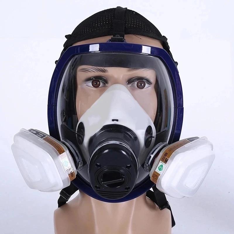 Maska s uhlíkovým filtrem pro bezpečnostní ochranu, celoobličejový respirátor, pracovní chemikálie, 6800 Industrial Spra