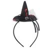 Halloween Witch Hat Headband With Spiderweb Design - Handmade Fuzzy Hair Accessory Women Cute Party Costume Headpiece