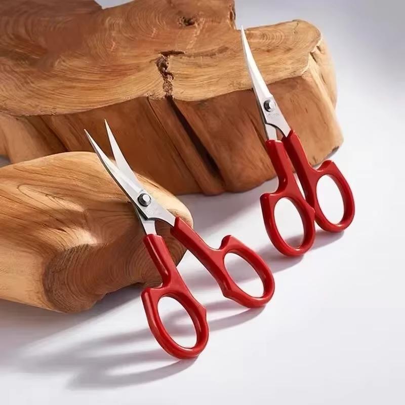 Abgewinkelte gebogene Schere Stickerei Schneidkopf nach oben Schere Stoffe zum Nähen von Kleidung Kreuzstich Fadenabschneider Nähzubehör