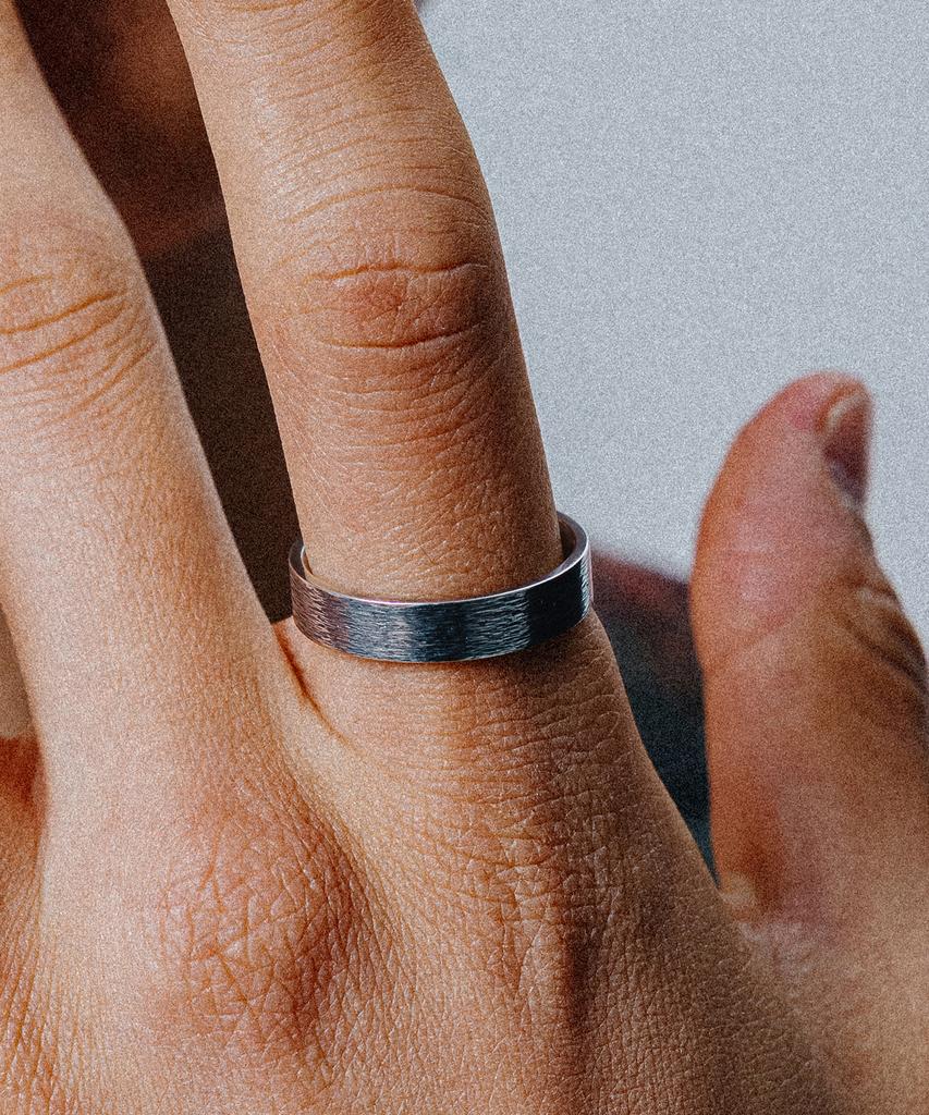 Scalettoblack Scb114 [Surgical Steel] Woody Ring