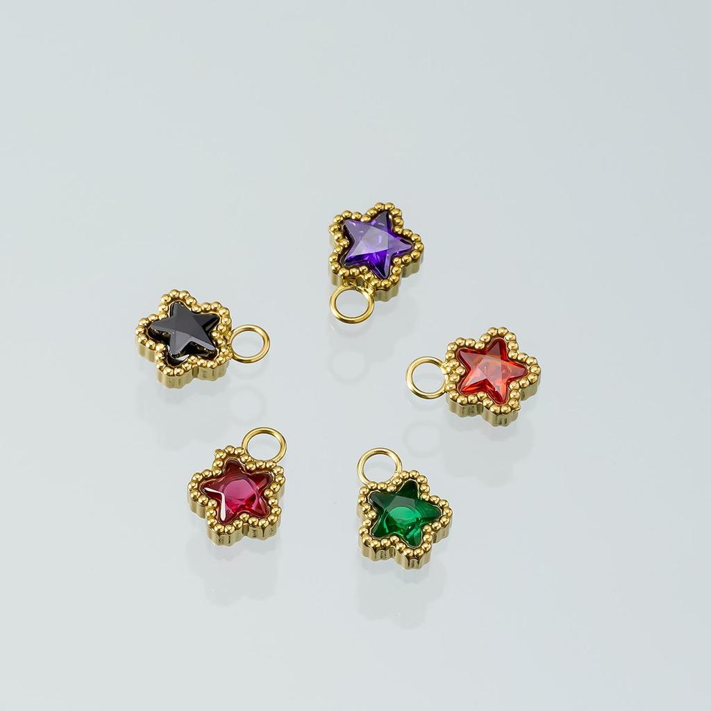 Colorful Zirconia & Stainless Steel DIY Earrings and Jewelry Accessories