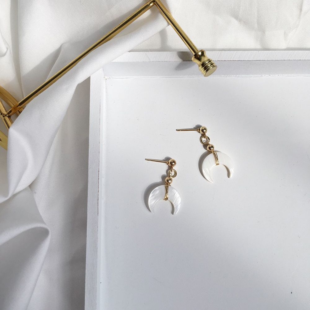 

Drop Earrings Girl Shell Chinese Style Earrings Women Earrings Moon Stud Earrings Fashion Jewelry