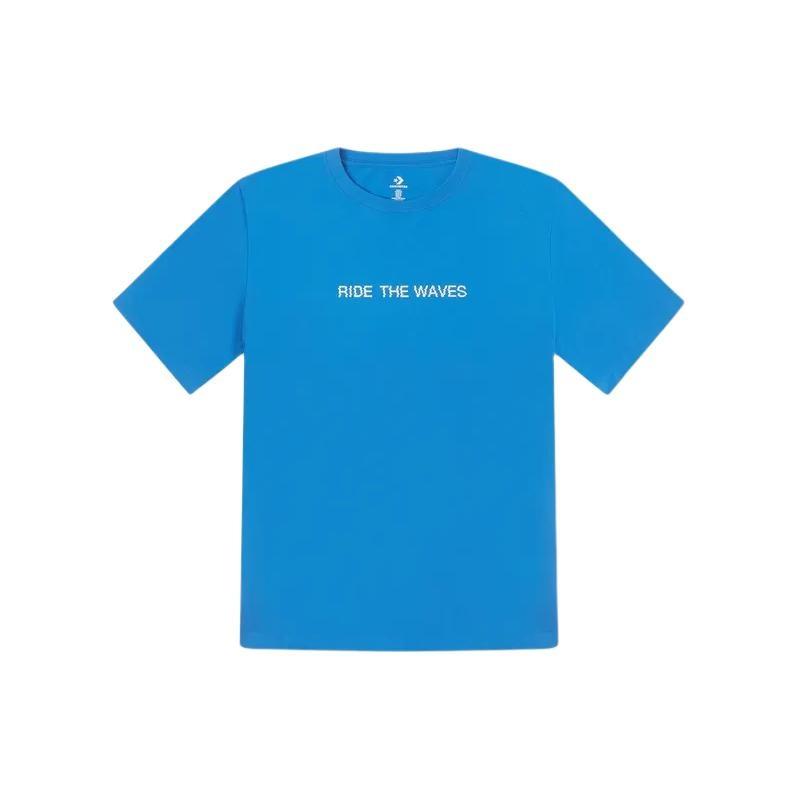 Converse Summer Verbiage T-Shirt Asia Sizing Blue Men s 10027218-A02 S