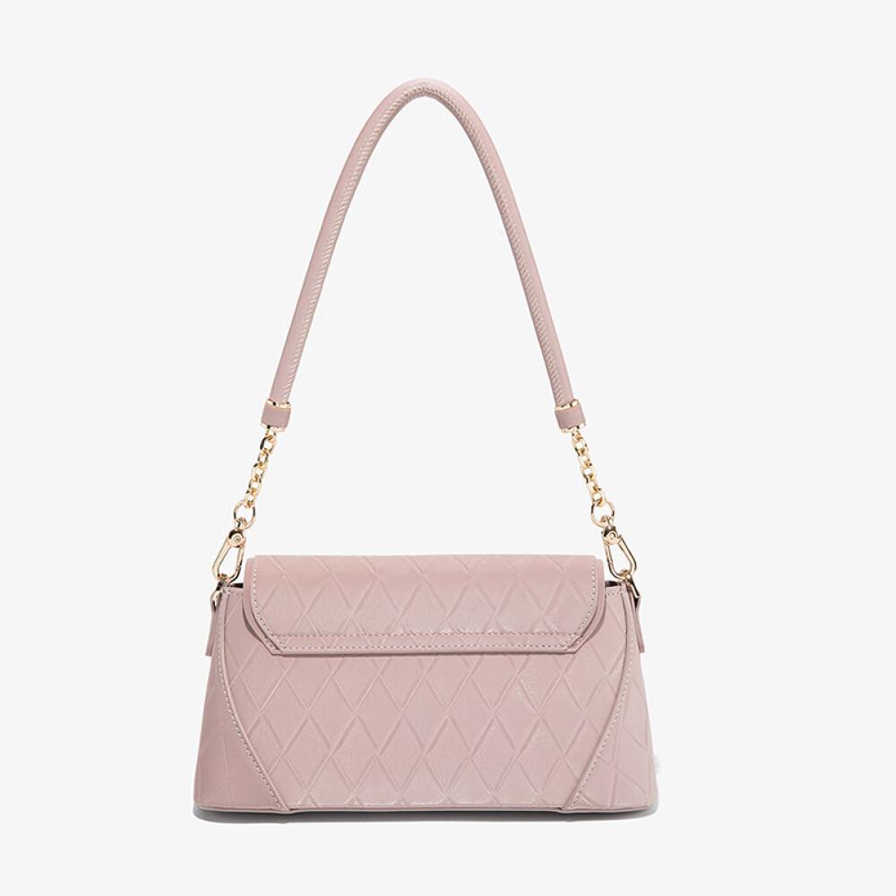 Damentasche Leichter Luxus High-End Baguette-Tasche Achseltasche Schultertasche Umhängetasche Rosa Länge 23cm breit 8cm hoch 13cm