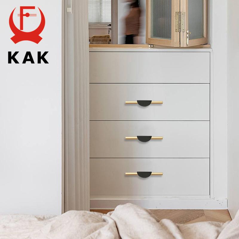 KAK Black Kitchen Cabinet Handles Gold Cupboard Door Pulls Drawer Knobs Bedroom Door Long Furniture Handle Hardware 1000mm