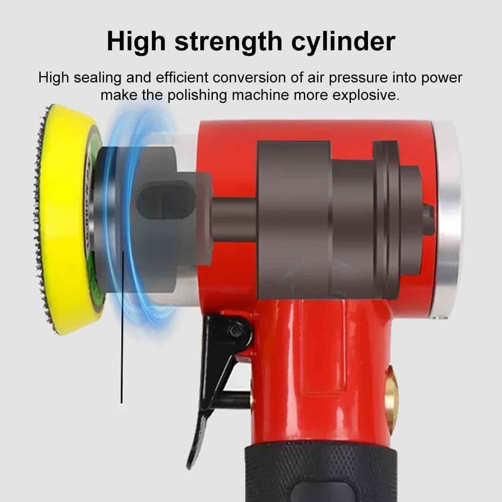 PECHAM108pcs Random Orbit Air Sander Mini Pneumatic Grinding Machine for Car Polishing High Speed Air Powered Sanding Polisher