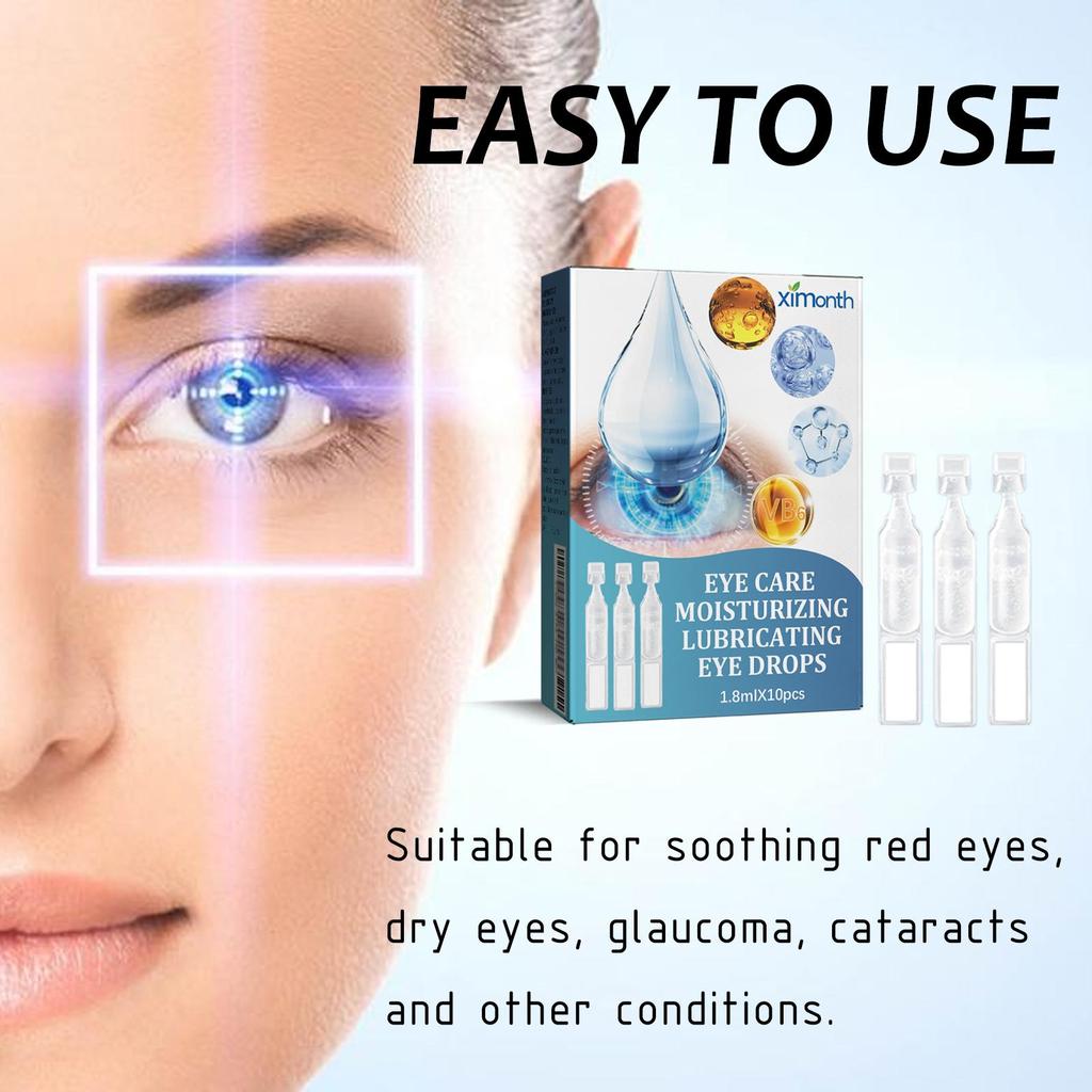 1.8ml*10pcs Eye Drops Relieve Eye Discomfort Repair Eye Fatigue Dryness Blurred Vision Moisturizing Eye Care Solution