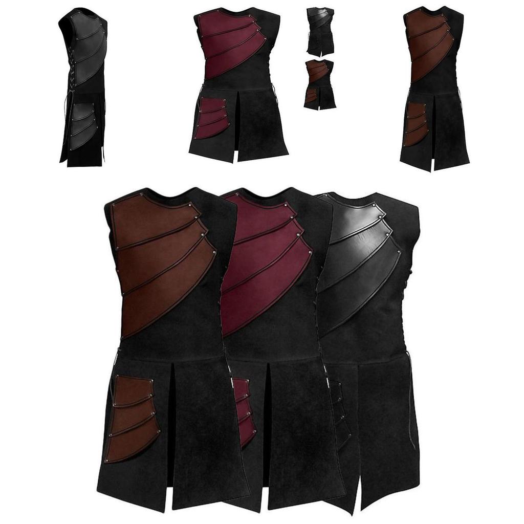 Costume da Cavaliere Medievale Cosplay Premium da Uomo Taglia M-3XL