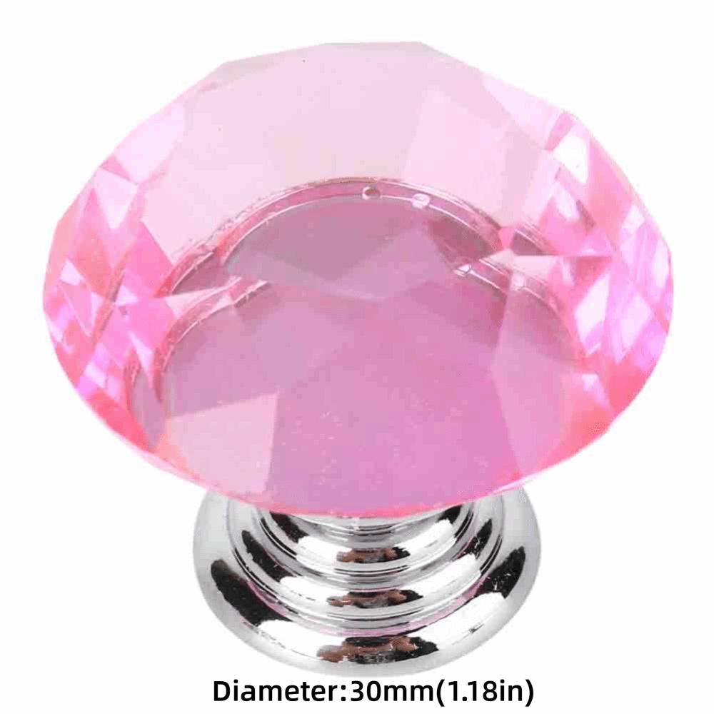 12pcs Decorative Glass Drawer Pulls 30mm Diameter Diamond Cabinet Knobs Cute Cabinet Knobs Cabinets